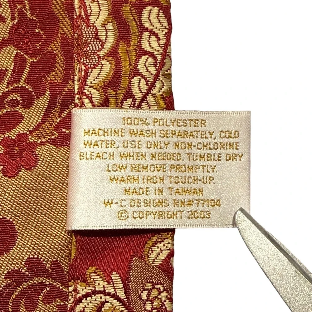 Waterford Dinner Napkins Red Gold Damask Brocade Set of 13 Vintage 2003 EUC
